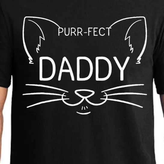 Purrfect Daddy Cat Lover Meow Whiskers Fathers Day Gift Pajama Set