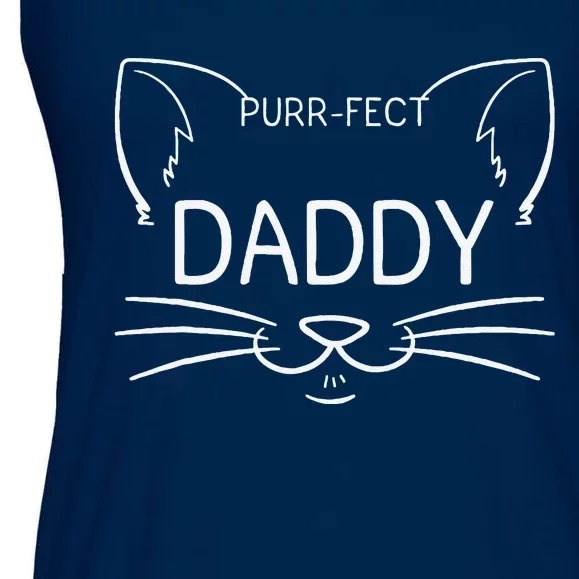 Purrfect Daddy Cat Lover Meow Whiskers Fathers Day Gift Ladies Essential Flowy Tank