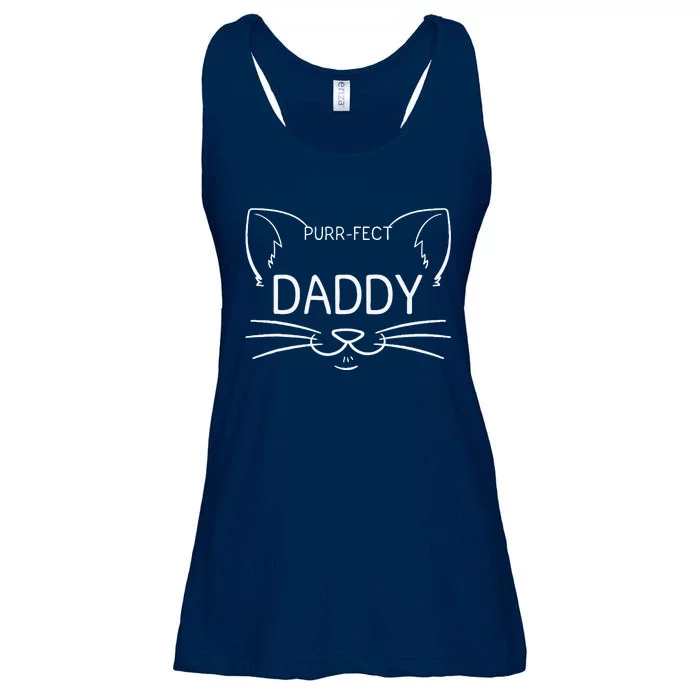 Purrfect Daddy Cat Lover Meow Whiskers Fathers Day Gift Ladies Essential Flowy Tank