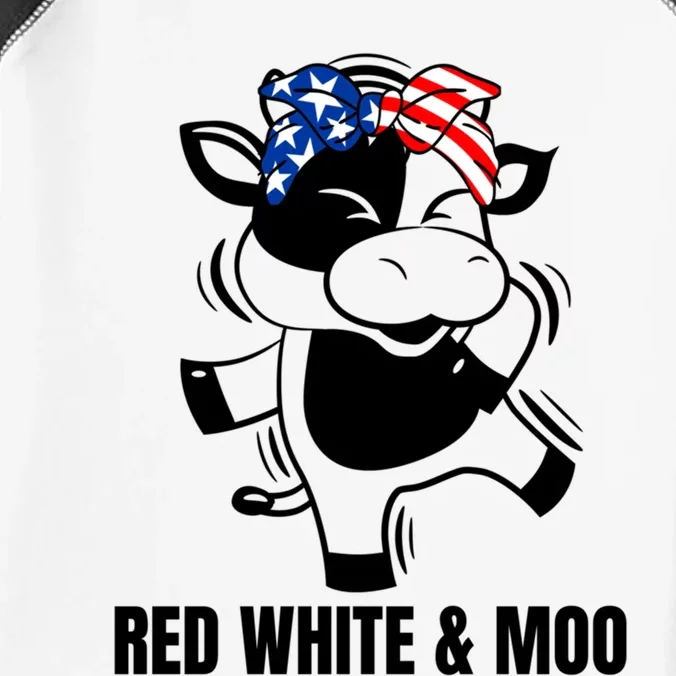 Patriotic Dabbing Cow Red White And Moo Gift Infant Baby Jersey Bodysuit