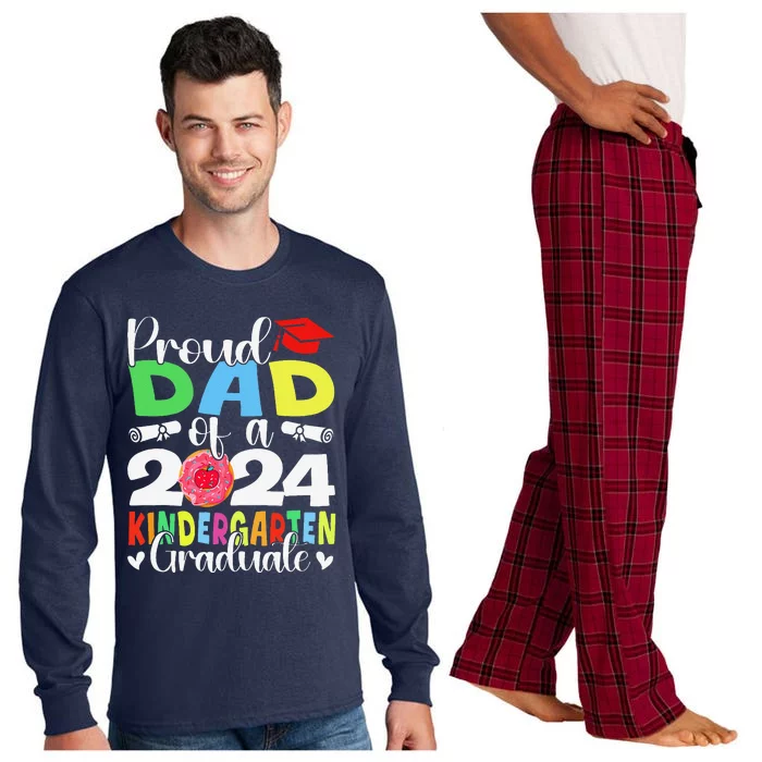 Proud Dad Class Of 2024 Kindergarten Graduate Graduation Long Sleeve Pajama Set