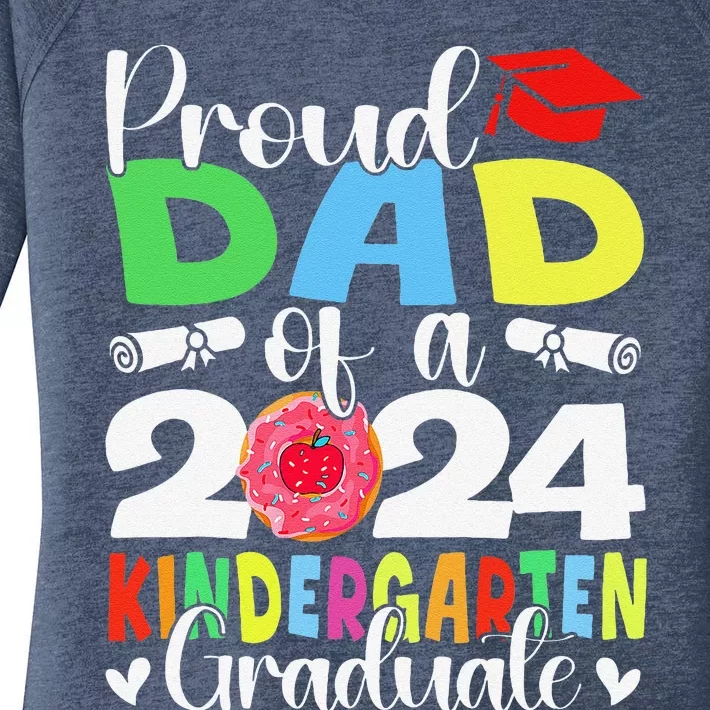 Proud Dad Class Of 2024 Kindergarten Graduate Graduation Women's Perfect Tri Tunic Long Sleeve Shirt