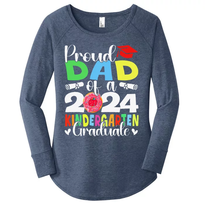 Proud Dad Class Of 2024 Kindergarten Graduate Graduation Women's Perfect Tri Tunic Long Sleeve Shirt