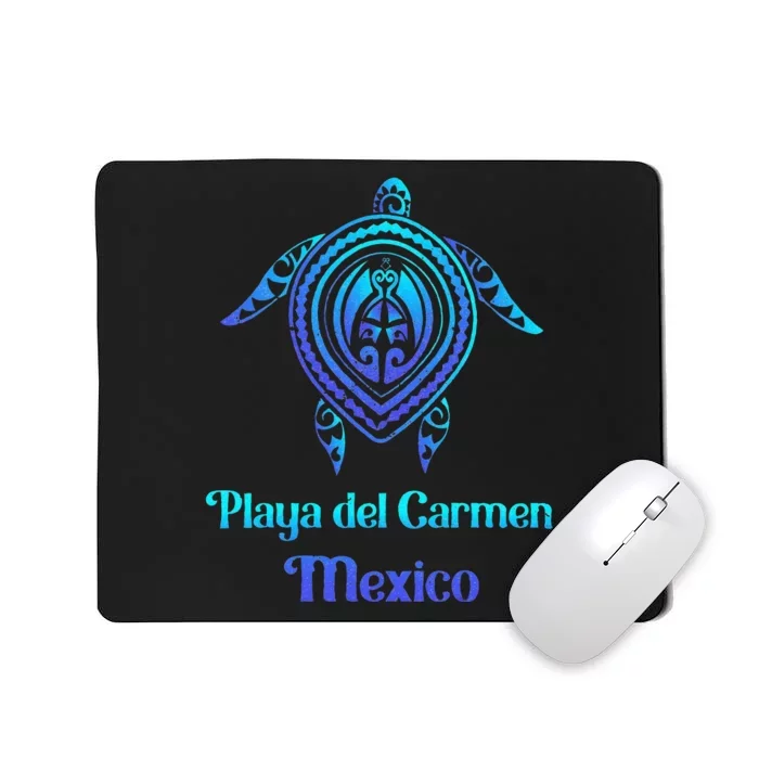 Playa Del Carmen Mexico Sea Turtle Tribal Tattoo Souvenirs Mousepad