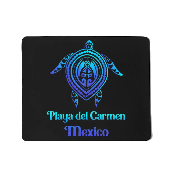 Playa Del Carmen Mexico Sea Turtle Tribal Tattoo Souvenirs Mousepad