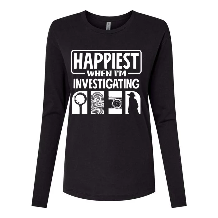 Private Detective Crime Investigator Investigating Cool Gift Womens Cotton Relaxed Long Sleeve T-Shirt