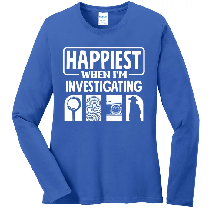 Private Detective Crime Investigator Investigating Cool Gift Ladies Long Sleeve Shirt