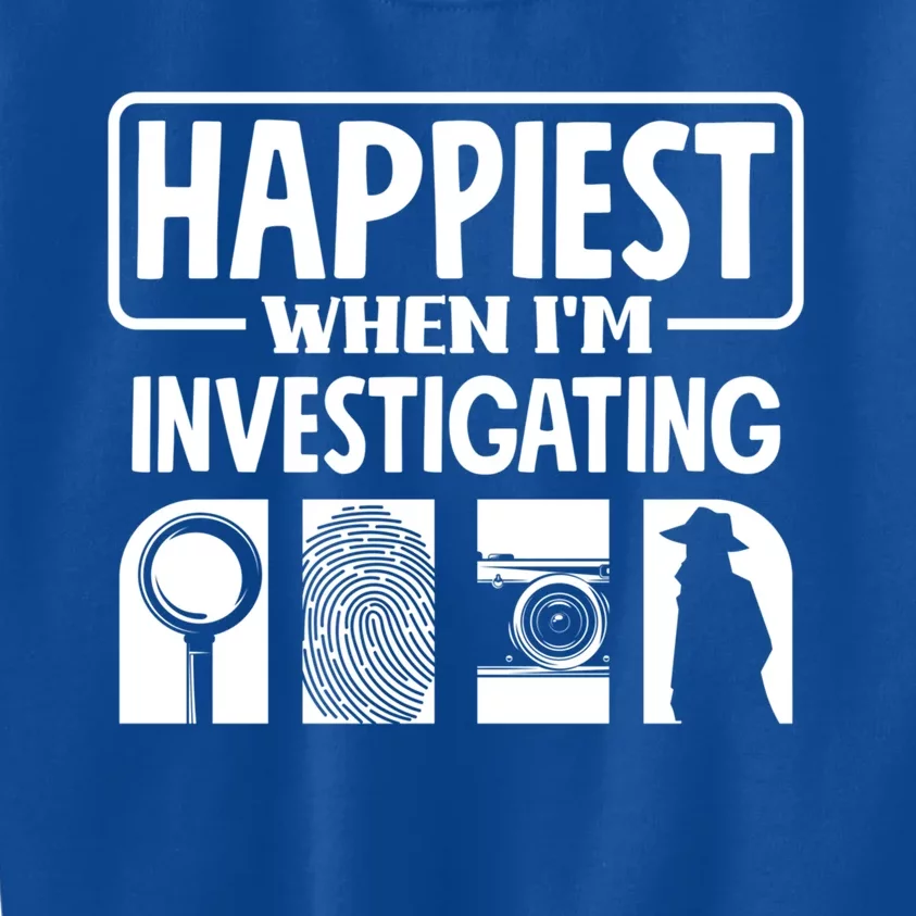 Private Detective Crime Investigator Investigating Cool Gift Kids Sweatshirt