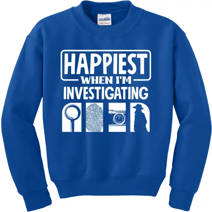 Private Detective Crime Investigator Investigating Cool Gift Kids Sweatshirt