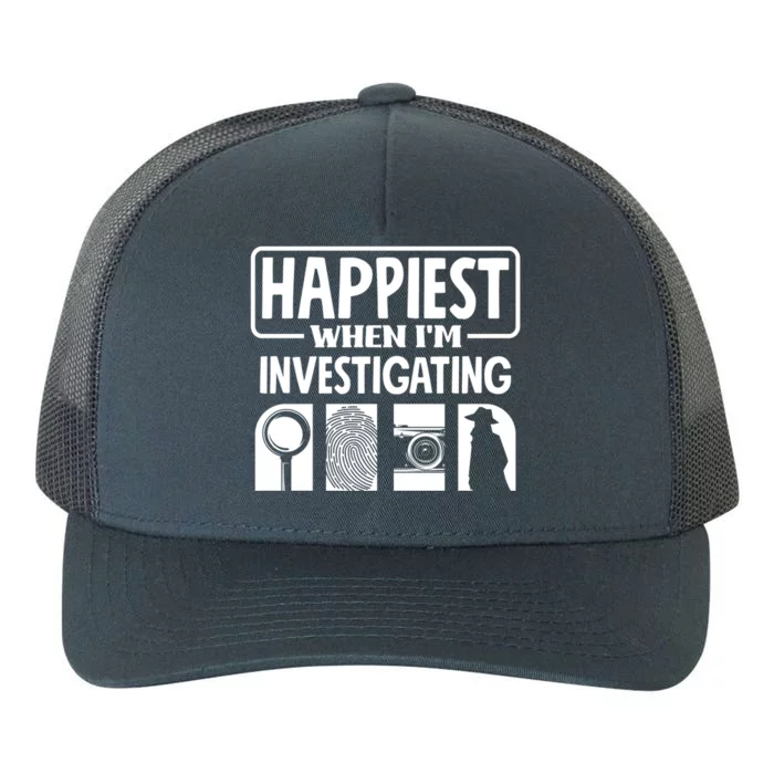 Private Detective Crime Investigator Investigating Cool Gift Yupoong Adult 5-Panel Trucker Hat