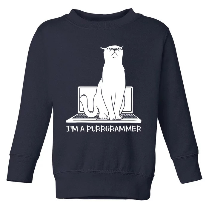 Programming Developer Coding Cat Programmer Toddler Sweatshirt