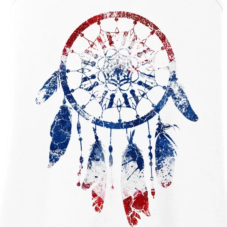 Patriotic Dream Catcher Red White Blue Native American Ladies Essential Tank