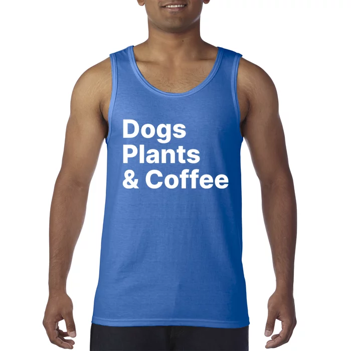 Plants Dogs Coffee Gift Plant Lover Dog Mama Mom Coffee Gift Tank Top