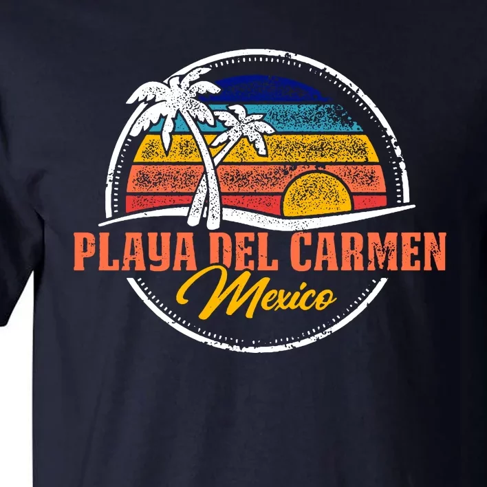 Playa Del Carmen Retro Sunset Tall T-Shirt