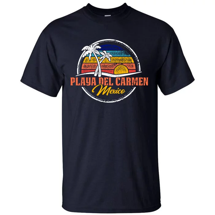 Playa Del Carmen Retro Sunset Tall T-Shirt