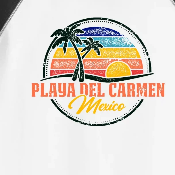 Playa Del Carmen Retro Sunset Toddler Fine Jersey T-Shirt