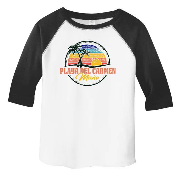 Playa Del Carmen Retro Sunset Toddler Fine Jersey T-Shirt