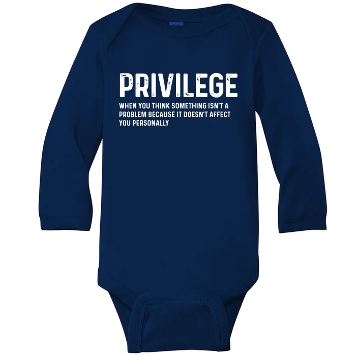 Privilege Definition Civil Rights Equality Baby Long Sleeve Bodysuit