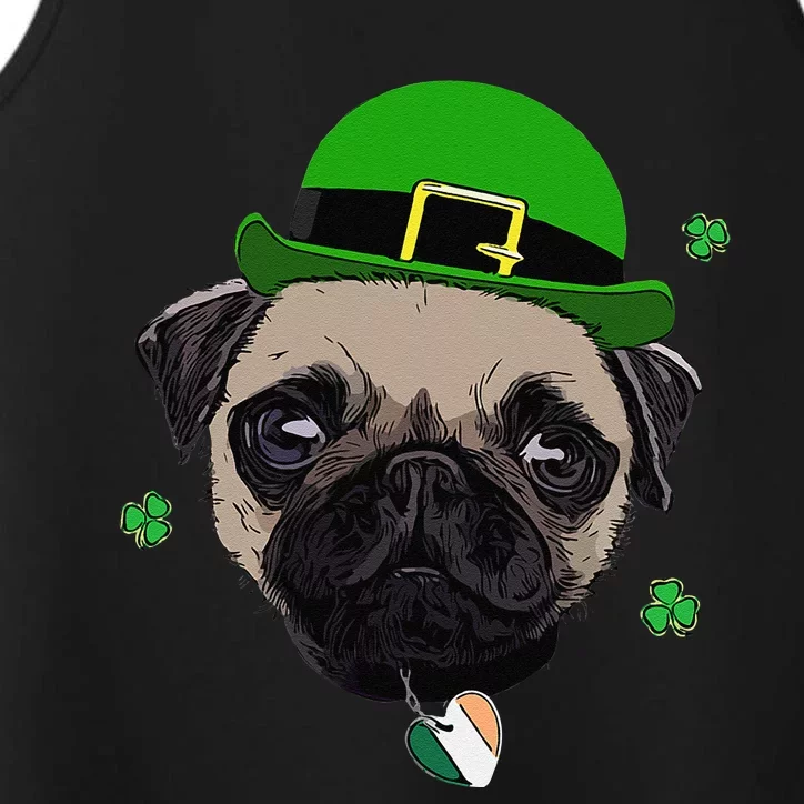 Pug Dog Commemorates Saint Patrick's Day Performance Tank