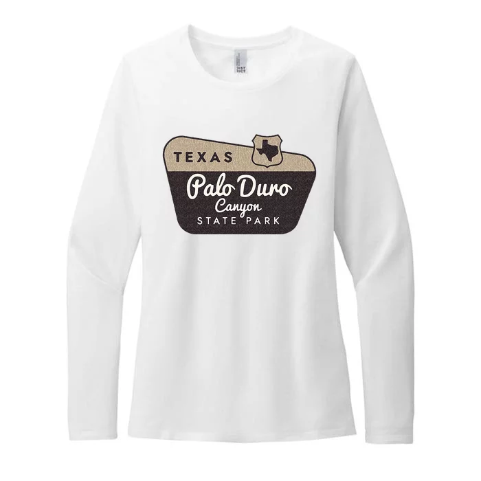 Palo Duro Canyon State Park Texas TX Welcome Sign Vacation Womens CVC Long Sleeve Shirt