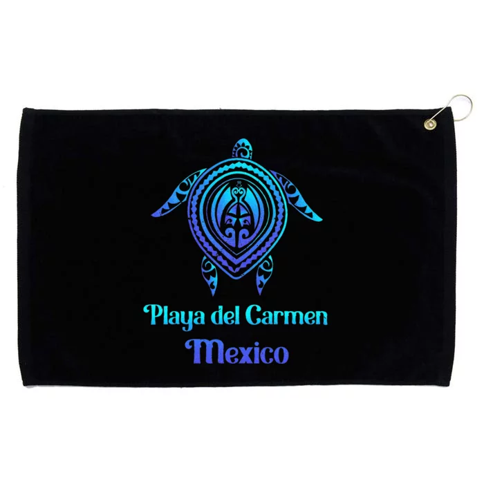 Playa Del Carmen Mexico Sea Turtle Tribal Tattoo Souvenirs Grommeted Golf Towel