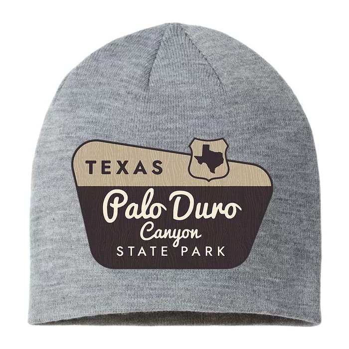 Palo Duro Canyon State Park Texas Tx Welcome Sign Vacation 8 1/2in Sustainable Knit Beanie