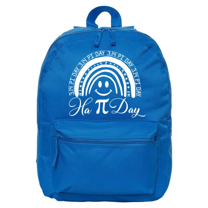 Pi Day Cute Funny Smile Teacher Happy Pi Day Rainbow Cool Gift 16 in Basic Backpack