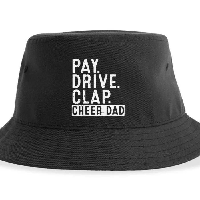 Pay Drive Clap Cheer Dad Cheerleading funny Father Day Sustainable Bucket Hat