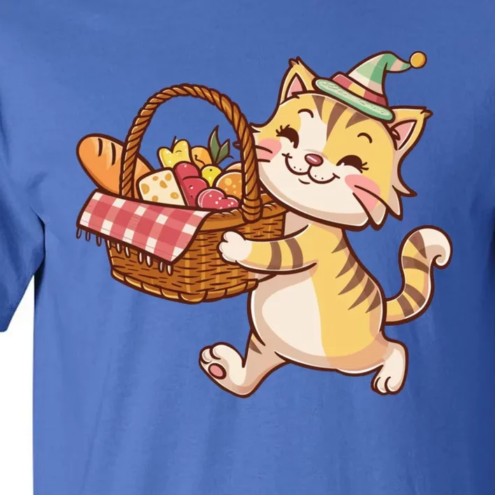 Picnic Day Cute Cat Family Vacation Camping Picnic Party Funny Gift Tall T-Shirt