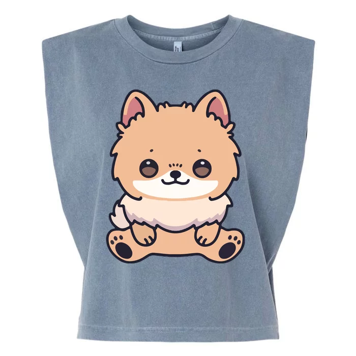 Pomeranian Dog Cute Owner Puppy Garment-Dyed Women's Muscle Tee