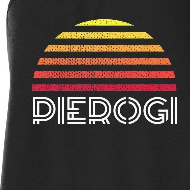 Polish Dyngus Day American Pierogi Sunset Women's Racerback Tank