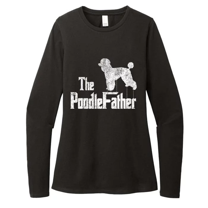 Poodle Dad Dog Fathers Day Funny Doggie Puppy Pun Daddy Dada Womens CVC Long Sleeve Shirt