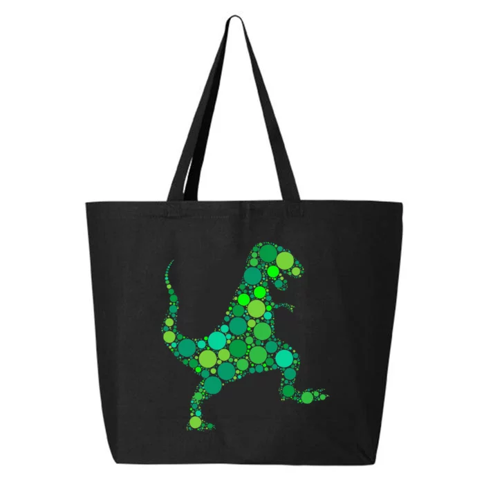 Polka Dot Day T Rex Dinosaur Lover International Dot Day 25L Jumbo Tote