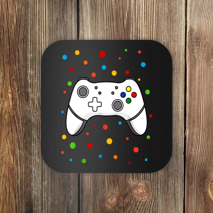 Polka Dots Dotted Gaming Dot Day Funny Gift Coaster