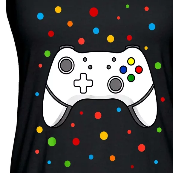 Polka Dots Dotted Gaming Dot Day Funny Gift Ladies Essential Flowy Tank