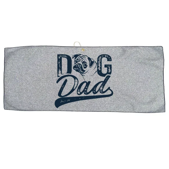 Pug Dog Dad Large Microfiber Waffle Golf Towel