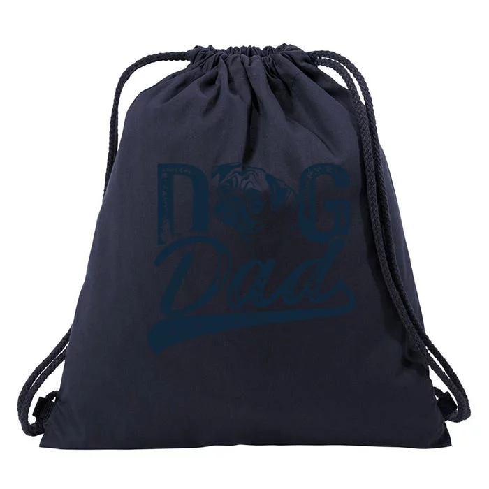 Pug Dog Dad Drawstring Bag