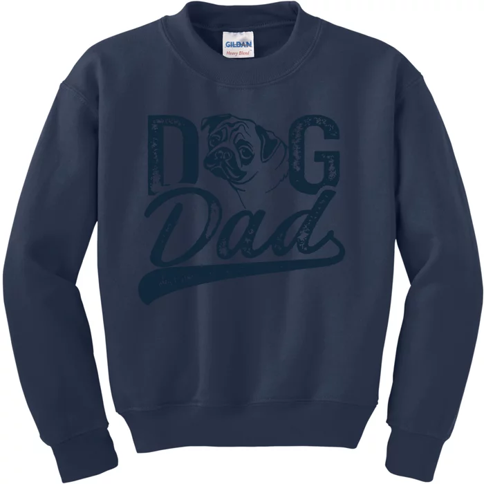 Pug Dog Dad Kids Sweatshirt