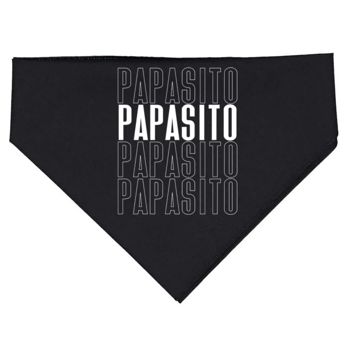 Papasito Dia De Los Padres Thank You Style Typography USA-Made Doggie Bandana