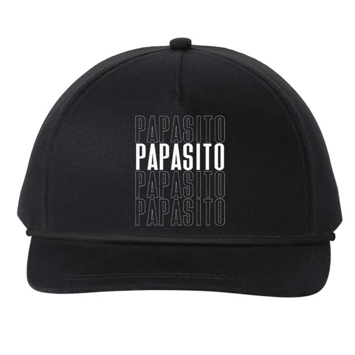 Papasito Dia de Los Padres thank you style typography Snapback Five-Panel Rope Hat