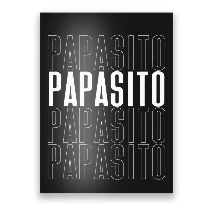 Papasito Dia de Los Padres thank you style typography Poster