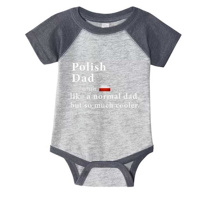 Polish Dad Definition Shirt Fathers Day Gift Flag Infant Baby Jersey Bodysuit