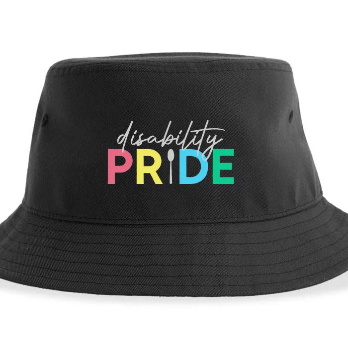 Proud Disabled Disability Pride Month Awareness Sustainable Bucket Hat