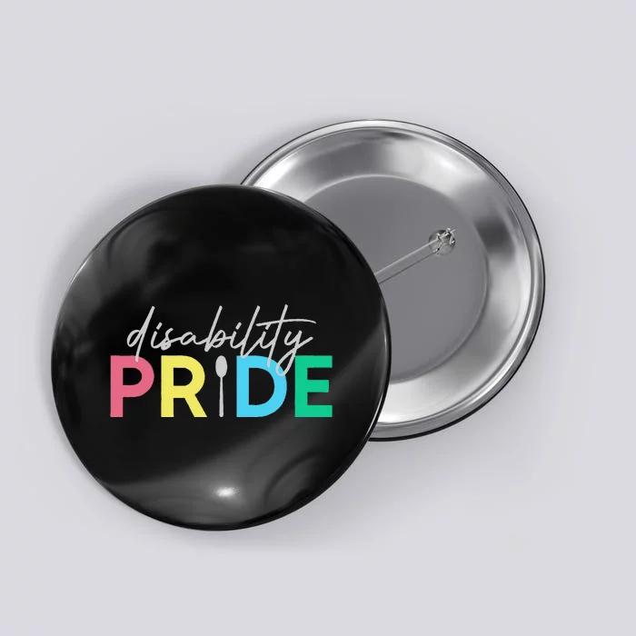 Proud Disabled Disability Pride Month Awareness Button