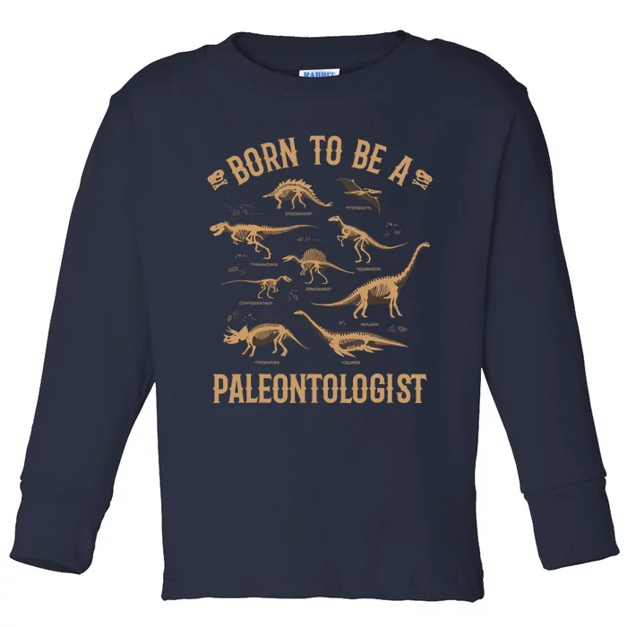 Paleontology Dino Dinosaurs Lover Paleontologist Gifts Toddler Long Sleeve Shirt