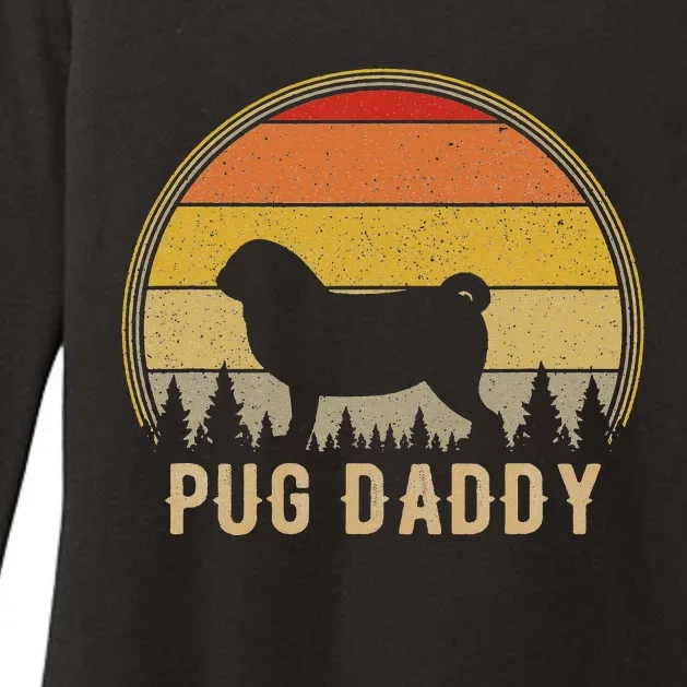 Pug Daddy Dog Funny Pug Dad Puppy Dog Father Womens CVC Long Sleeve Shirt