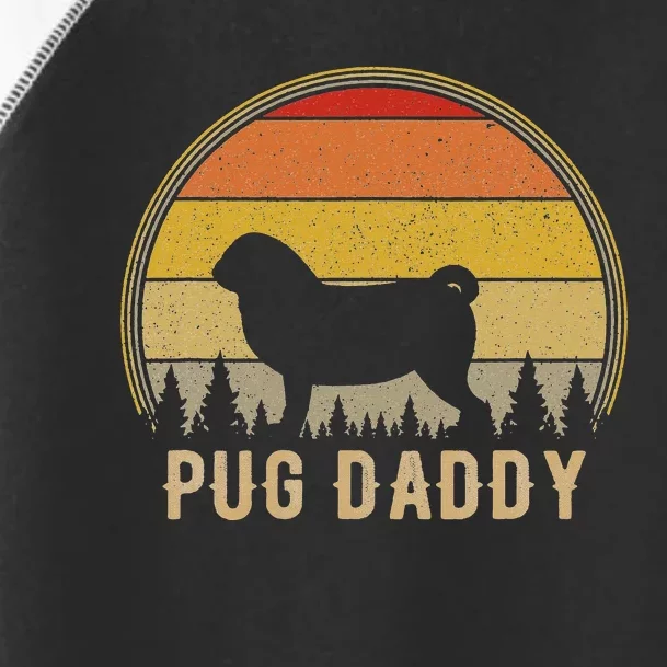 Pug Daddy Dog Funny Pug Dad Puppy Dog Father Toddler Fine Jersey T-Shirt