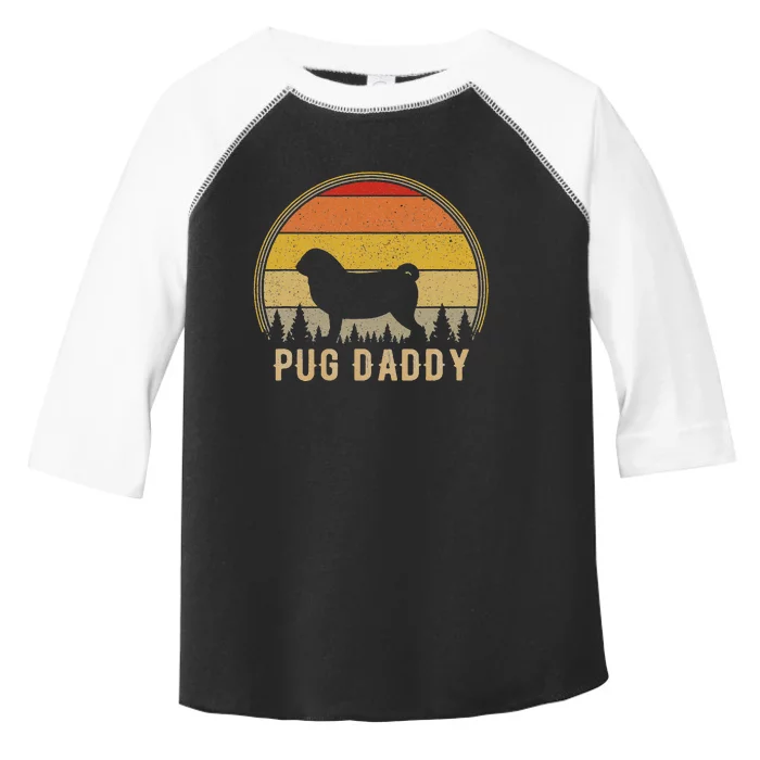 Pug Daddy Dog Funny Pug Dad Puppy Dog Father Toddler Fine Jersey T-Shirt