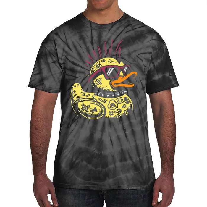 Punk Duck Duckling Punk Rocker Tie-Dye T-Shirt