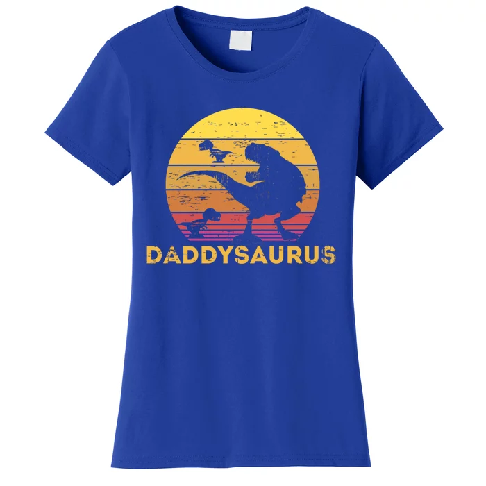 Papa Dinosaur Daddysaurus 2 Two Gift Women's T-Shirt